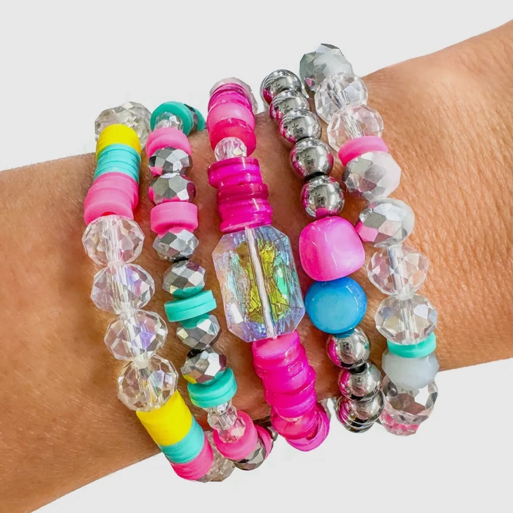 Spring Summer Bracelet Stack Multi Color